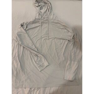 BloqUV Mens Sun Protection Hoodie Light Gray UPF 50+ Performance Top XX-Large
